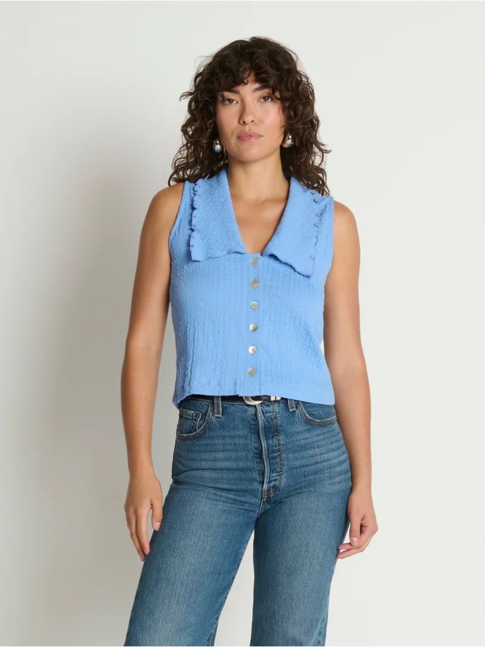 Nation LTD - Rae Collared Tank - Picture 2 of 8